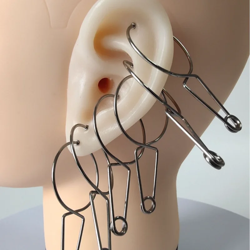 Auricular clip ring holder, clip ring point acupoint therapy, ear easy clip removal average size