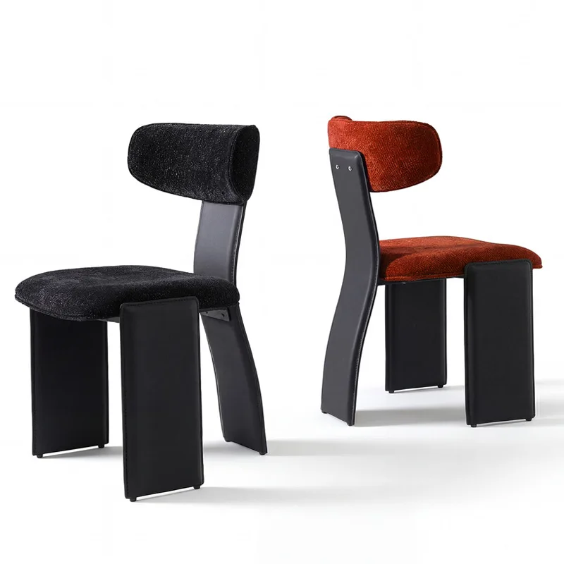 Dining chair light luxury high-end cloth combined with home use, Italian island dining table chair high-end desk leather chair