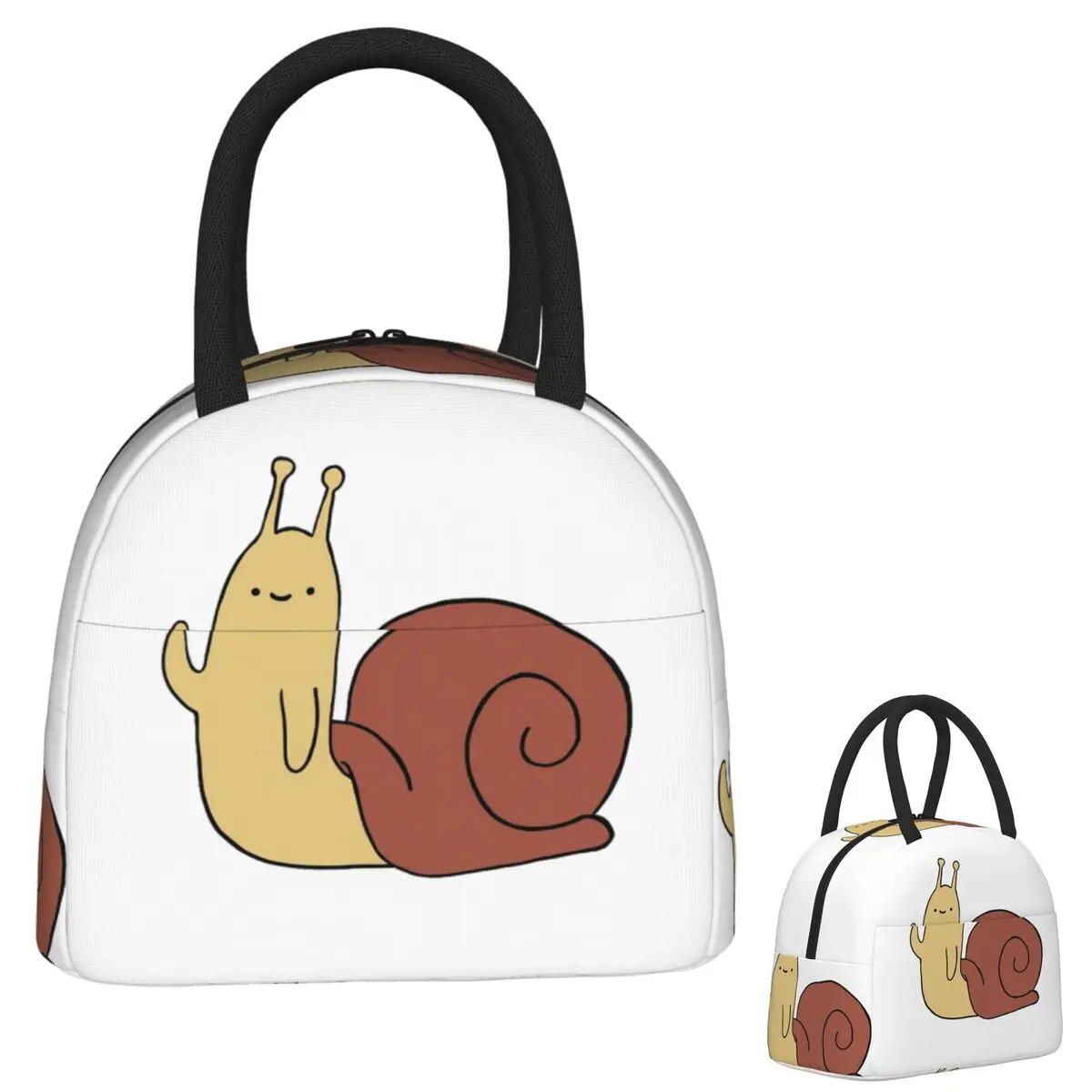 

Adventure Time Snail Lunch Bags Insulated Bento Box Portable Lunch Tote Picnic Bags Thermal Bag for Woman Children Travel