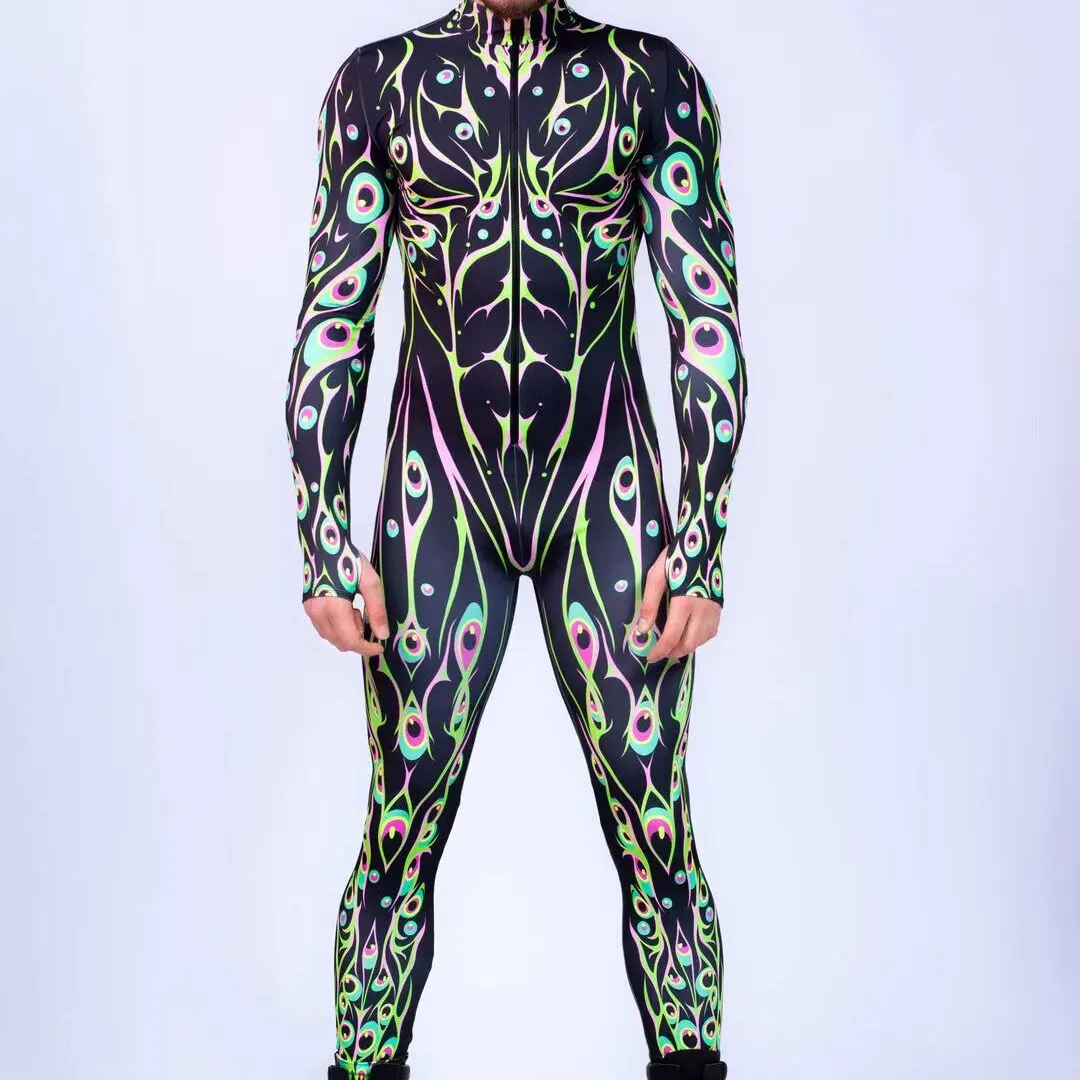 Herren Rüstungs-Muskelanzug, Karneval, Mechanischer Bodysuit, Halloween-Party, Bühnenauftritt, Cosplay-Kostüm, Strumpfhose – Detail 22