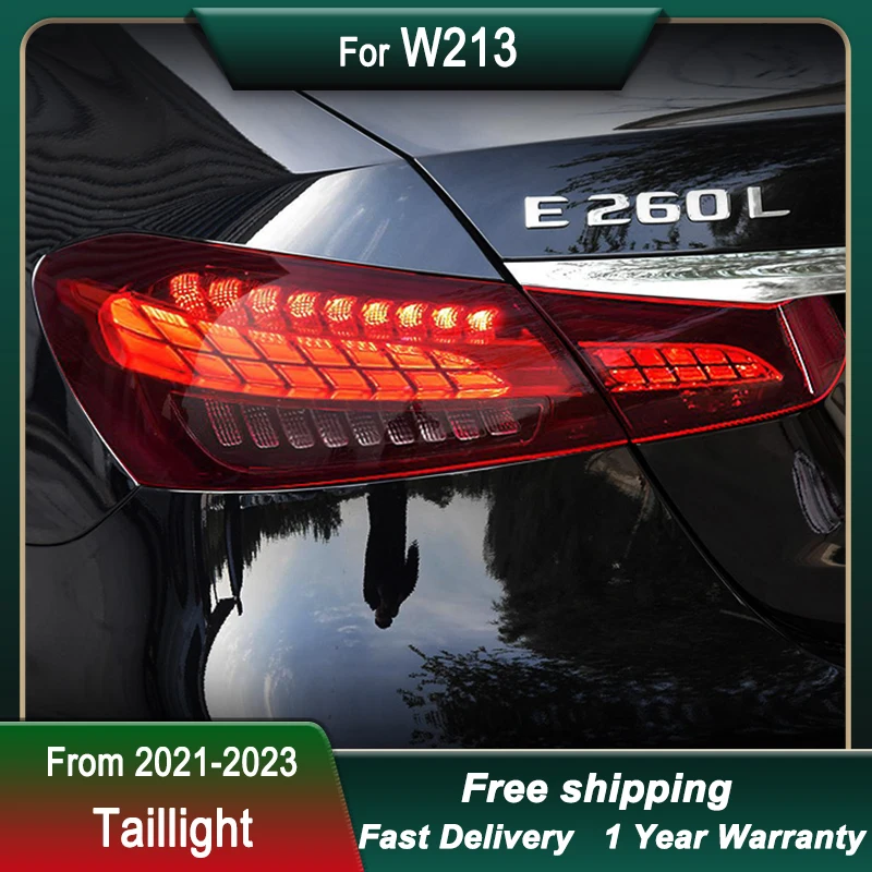 حار سيارة التصميم أضواء خلفية لمرسيدس بنز E Class W213 21-23 نمط جديد كامل led ديناميكية بدوره مصباح إشارة الذيل مجموعة مصابيح
