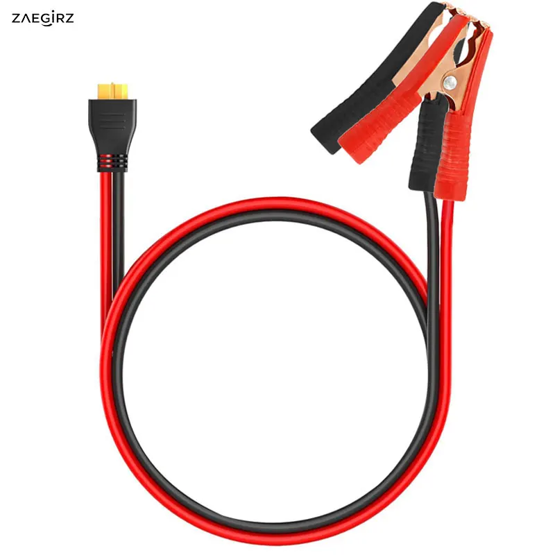 12AWG 30A XT60 Female to Alligator Clips Battery Clamps for 12V 24V RC/Lead-acid/Lithium/LiFePO4 Battery Charger Power Station