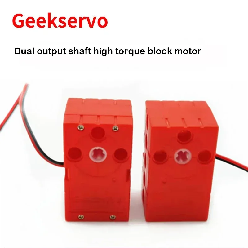 8 unidades programável Mini Geekservo Servo 360 °   2KG Servo + motor com eixo de saída duplo compatível com Legoeds para Micro:bit Raspberry Pi