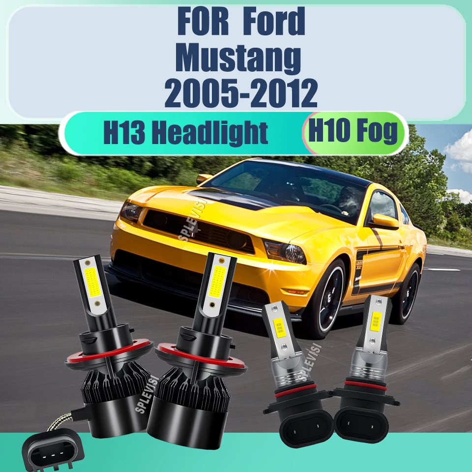 

H13 9008 9145 Headlight Fog Lights - Enhance Your Car's Look with Sleek For Ford Mustang 2005 2006 2007 2008 2009 2010 2011 2012