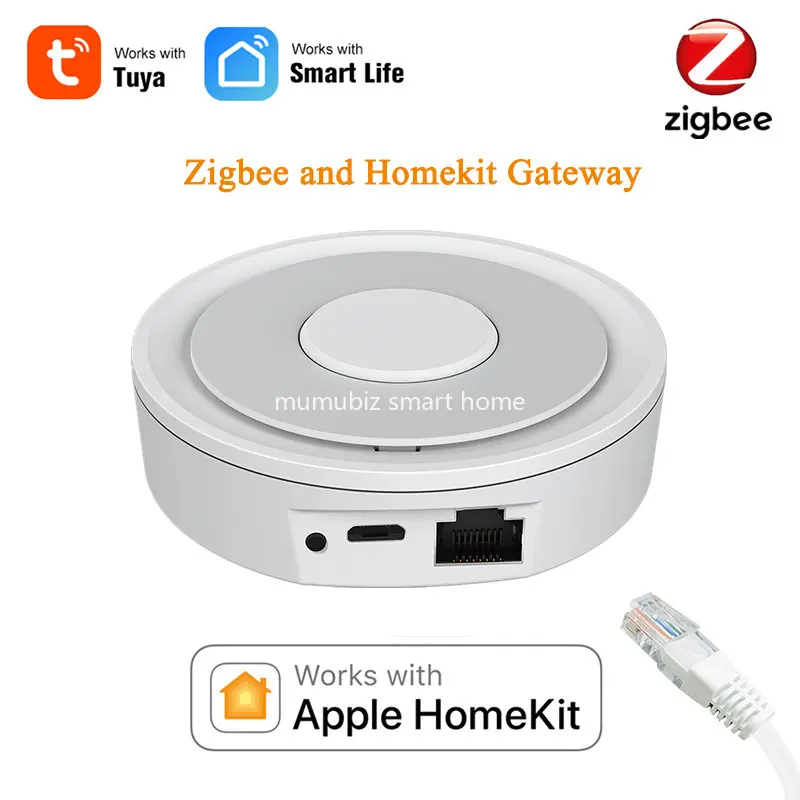 Tuya Smart HomeKit and ZigBee Smart Dual-Mode Wired Gateway Home Control System APP Wireless Control Appliance