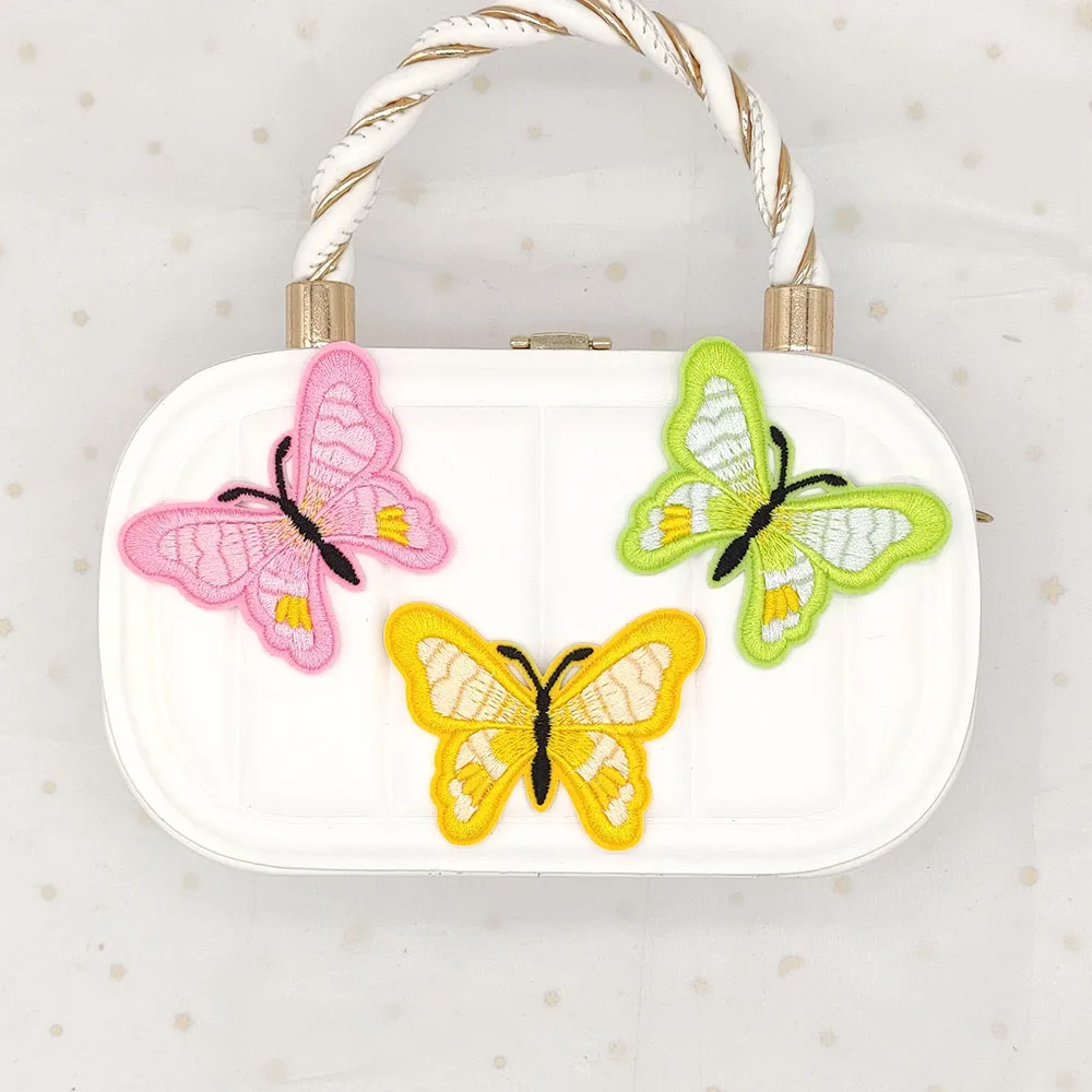 Colored Butterfly Patch For Clothing Kids Parches Embroidery DIY Iron Sticker Sew On Patches Repair Hole Decorate