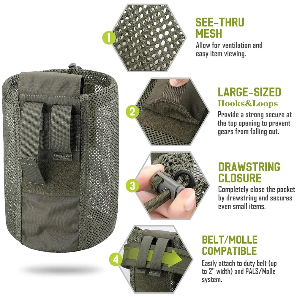 Складная поясная сумка Molle Dump Drop Pouch для переработки, сумки для спорта на открытом воздухе, охоты, аксессуары для инструментов EDC, складная сумка для восстановления