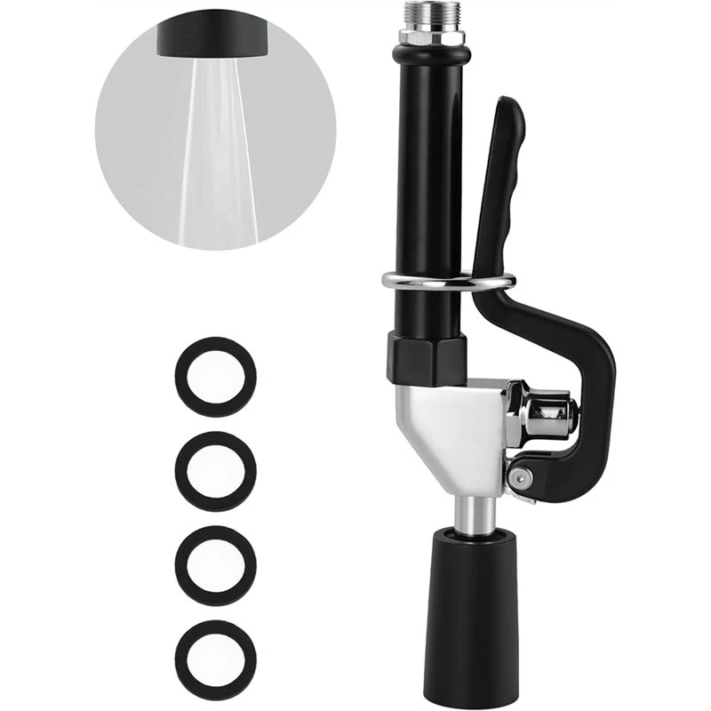 AS63-Pre Rinse Sprayer Head With Ergonomic Handle, High Pressure Brass Faucet Parts For Commercial Sink& For Kitchen Faucet