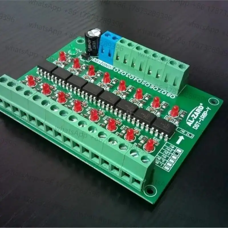 8 Channels Differential To Single-ended Collector Signal Conversion Board 1MHz High-speed Optocoupler Isolation PLC 5V NPN