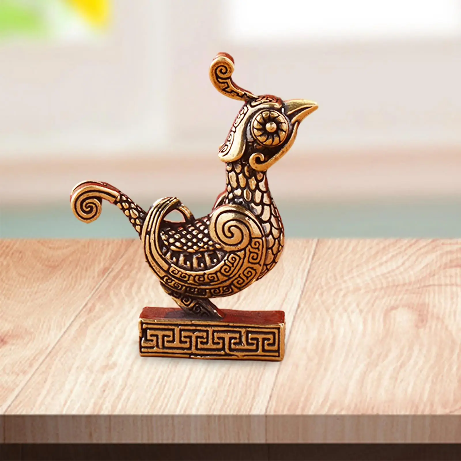 Mini Brass Sparrow Statue Tea Pet Figurine Chinese Crafts Lovely Souvenir Kung Fu Tea Pet Model for Fairy Garden Artistic