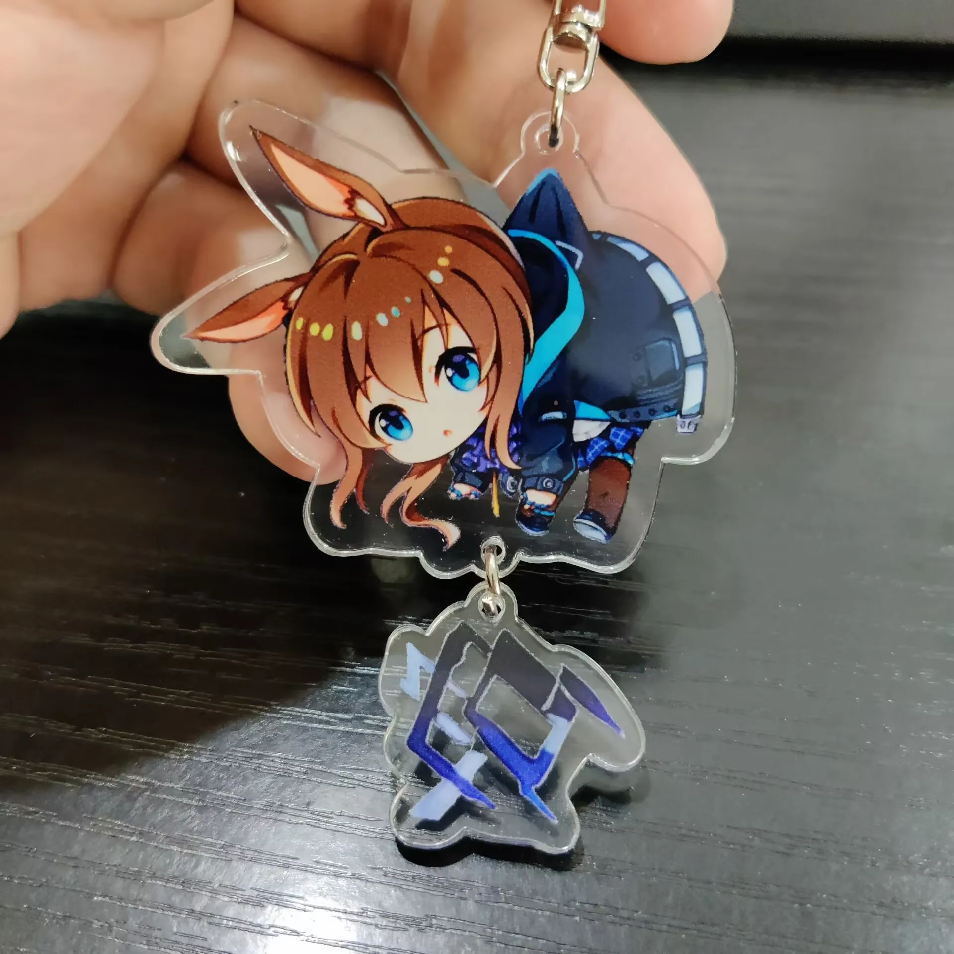 New Style Anime Acrylic Keychain Game Arknights Figure Key Chain Men Bags Pendant Key Ring Unisex Cute Cartoon Kids Key Holder