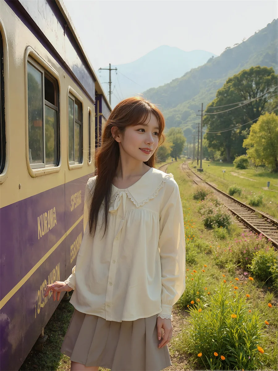 Koronkowe, urocze, jednolite bluzki w stylu lat 2000, odzież damska, jesień, wygodne, przytulne, dopasowane, luźne, codzienne, na co dzień, damskie, biurowe (OL)