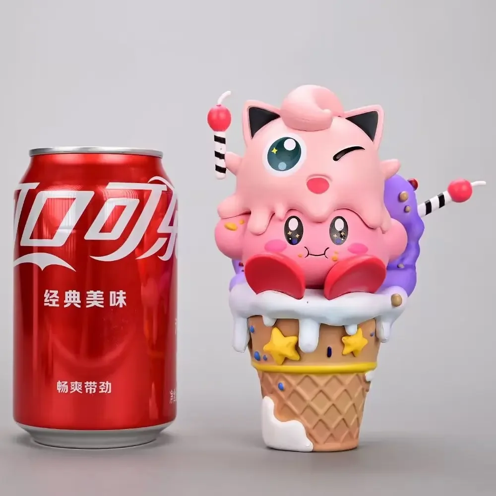 Ice Cream Cone Anime Figure Series Ice Cream Eevee Water Fire And Thunder Star Kirby Jigglypuff Model Collectible Ornament Gift