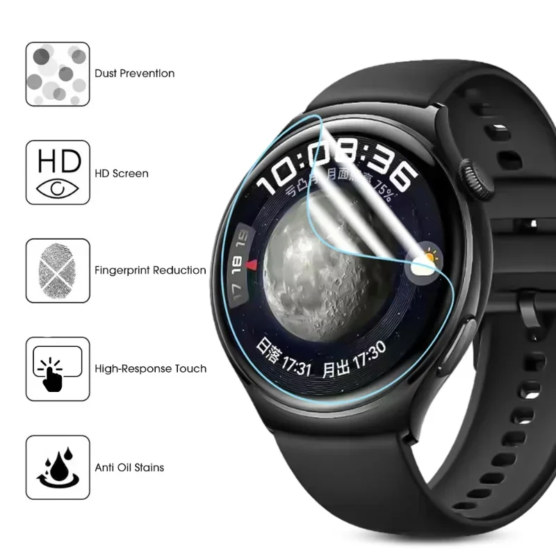 Soft Hydrogel Film for Huawie Watch 4 Pro Screen Protectors Anti-scratch Protective Film for Huawei Watch 4 Pro Not Glass