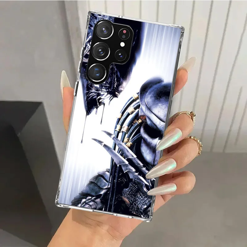 Alien Vs Predator Painted Phone Case for Samsung Galaxy S24 S23 S22 S21 Ultra S20 FE S10 Plus S10E S9 S8 + S7 Edge Soft Print Sh