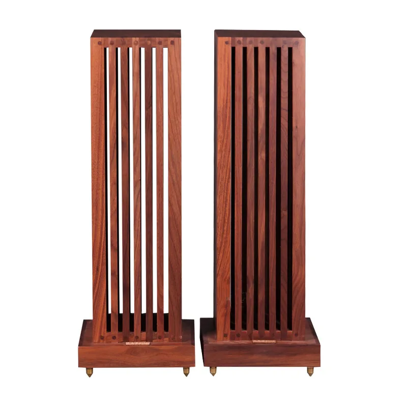 

S-014 WWT-3/5A Black Walnut Solid Wood Speaker Pod Speaker Holder Bookshelf Speaker Holder (1 Pair)