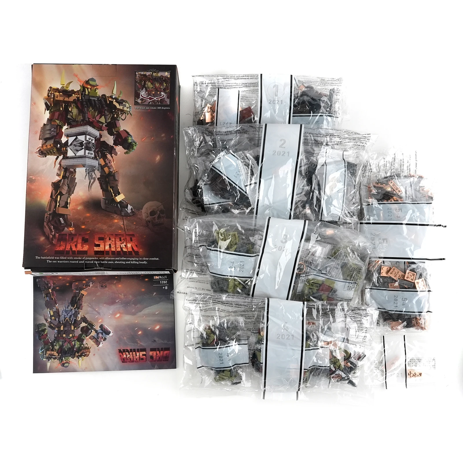 

1776 шт. волшебные орки с молотком, строительные блоки, древний этнический вождь, фэнтезийная киноигра, экшн-фигурка, модель для детей и взрослых, игрушка в подарок