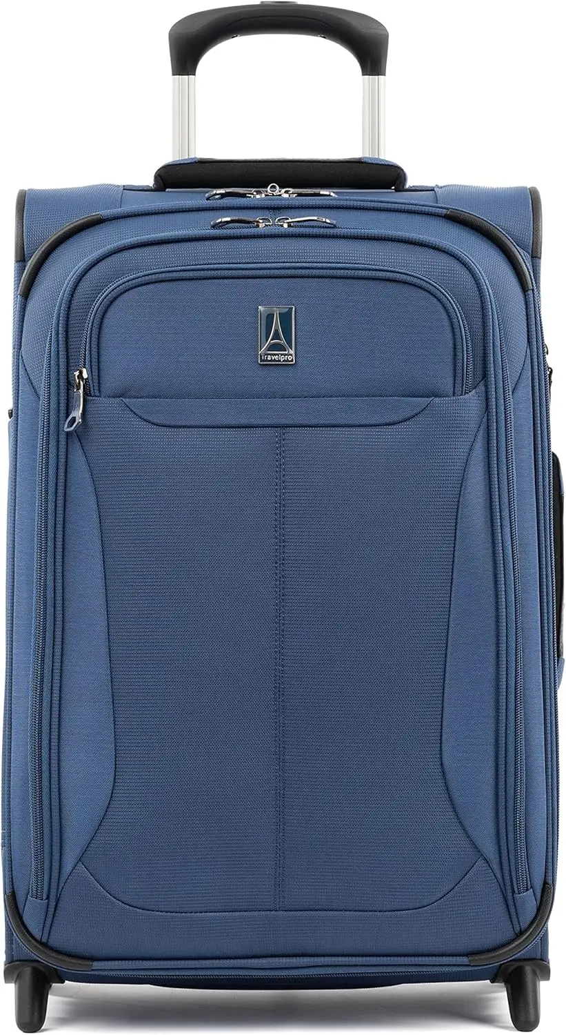 

22" Softside Expandable Carry-On Rollaboard 2-Wheel Lightweight Luggage, Blue