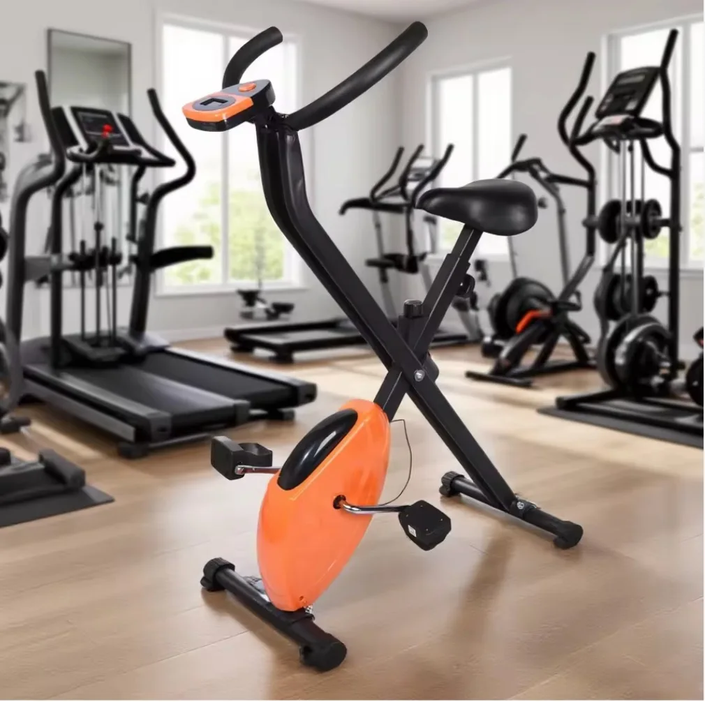 

Ultra-Quiet Indoor Exercise Spin Bike Foldable Portable Gym Equipment for Home Workouts