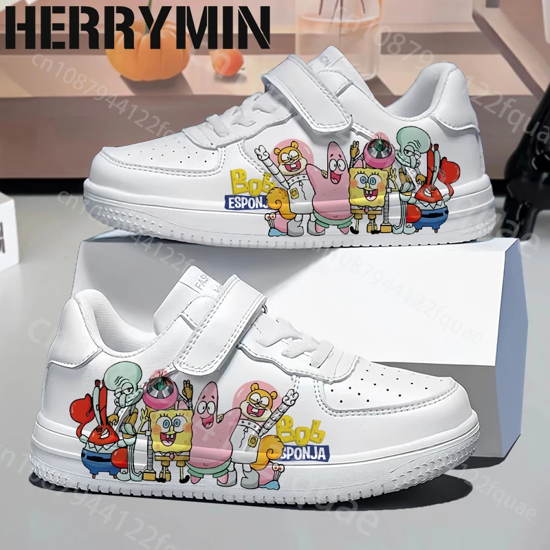 

Новинка 2025 года, детские кроссовки «Губка Боб», обувь для девочек, повседневная детская модная спортивная обувь для детей 7 и 18 лет, подарок