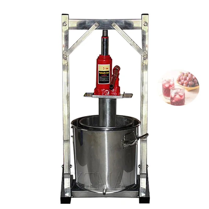 

36L Capacity Fruit Juice Cold Press Juicing Machine Stainless Steel With Jack Manual Grape Pulp Juicer Machine Commercial