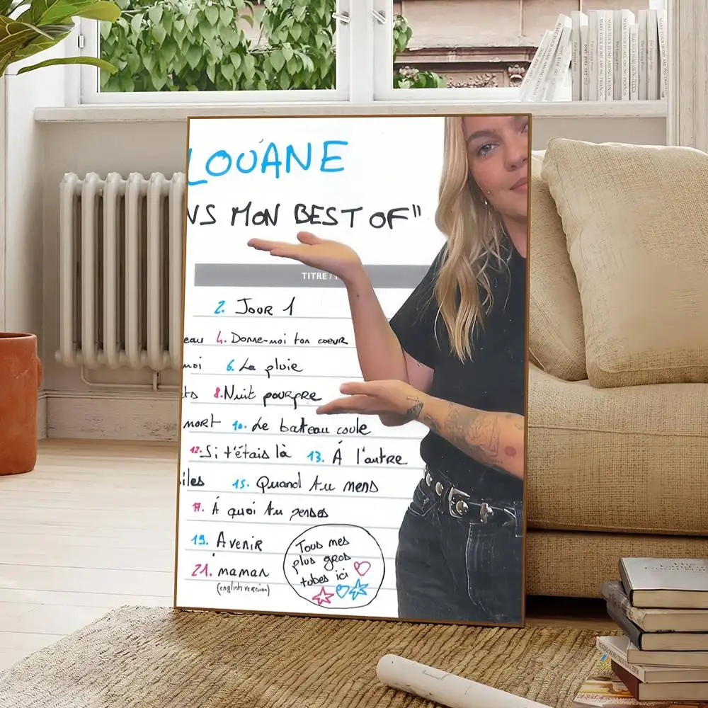 المغني Louane Tiens mon أفضل اللوحات الزخرفية الملصقة مناسبة لغرف المعيشة وغرف النوم والمكاتب والحانات #6