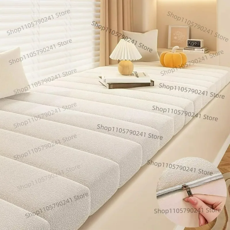 Custom Teddy Velvet Bench Cushion Waterproof Chair Seat Pad Bay Window Mattress Padding For Garden Swings