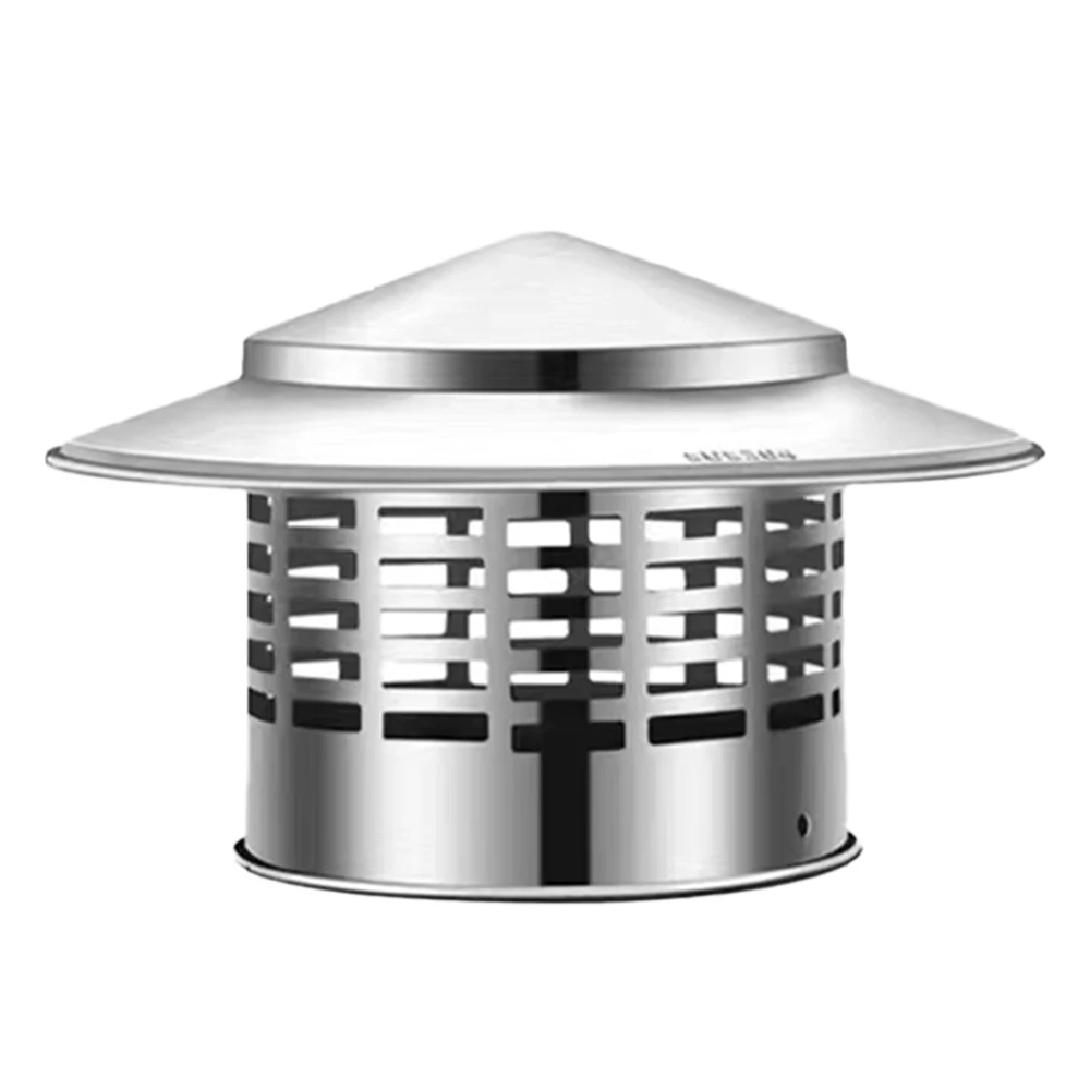 110mm 4 Inch Stainles Steel Chimney Cap For Exterior Wall Roof Pipe Exhaust Vent Chimney Exhaust Hood Air Outlet Chimney Cap