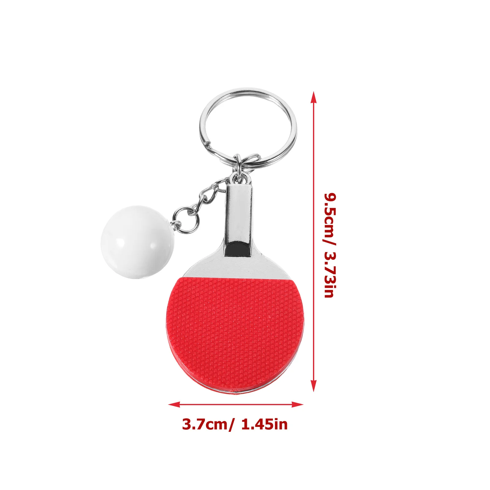 Pendentif de sac porte-clés pour femme, articles de sport, raquette simulée, cadeau rouge, 6 pièces