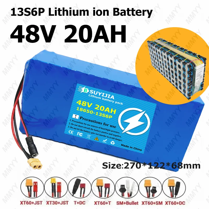 High quality 48V 20000mAh 13S6P Lithium Battery Pack Built-in BMS 18650 2000W High Power for Citycoco Motorized Scooter Battery