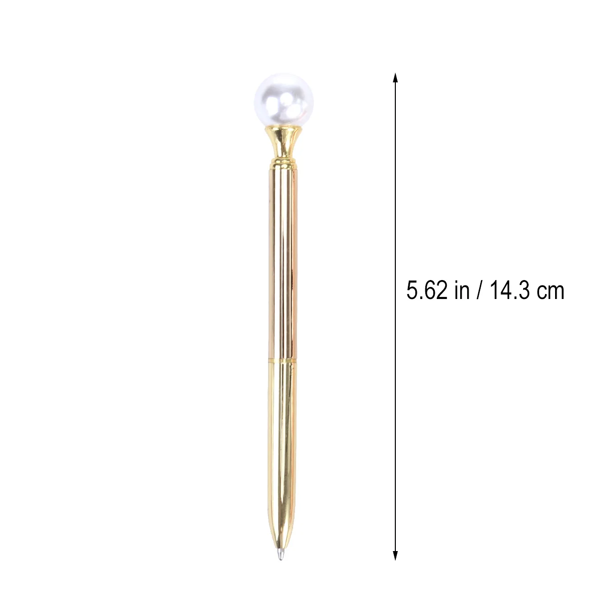 

3Pcs Metal Ballpoint Pen Large Pearl Adorn Gold Rose Gold Silver School Office Supplies Writing Smoothly Wear Resistant