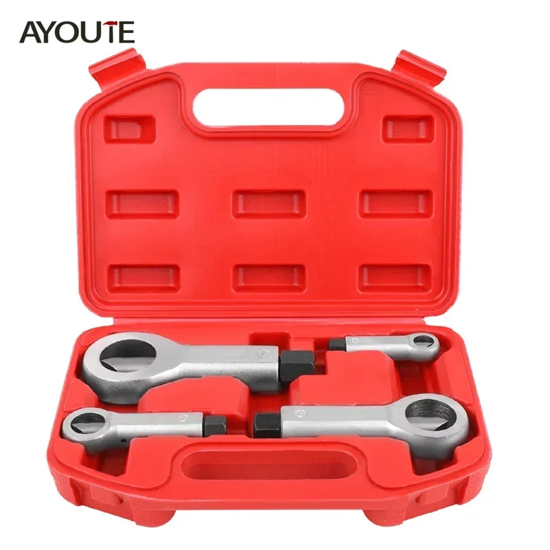 AYOUTE 9-27mm Nut Splitter Tool Set Heavy Duty Metal Nut Breaker Tool Accessories for Workers DIY Families Durable Portable