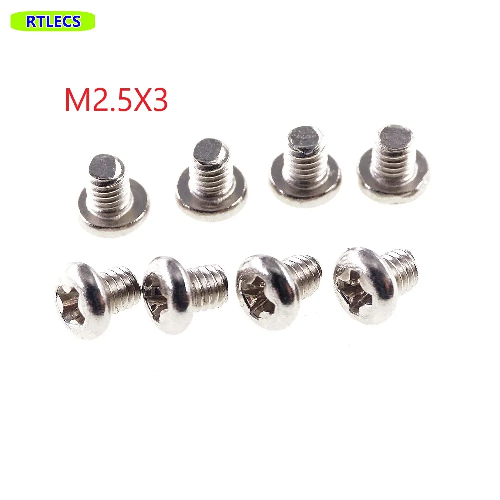 20pcs M2.5x3 M2.5 Screws Metric Thread Phillips Round Head Electric Machine Screws Bolt