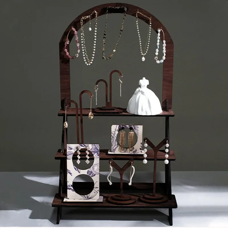 Multi-functional Jewelry Display Rack Chinese Style Retro Earrings Storage Holder Jewelry Shooting Props And Dressing Ornaments