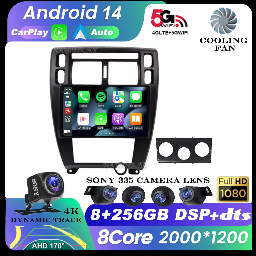 

Android 14 Car Radio For Hyundai Tucson 2004 2005 2006 2007 2008 2009 Multimedia Stereo Video Player GPS Navigation Carplay Auto