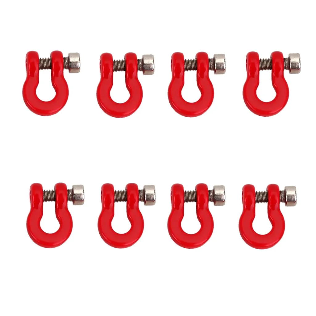 8PCS 7*10mm Metal Bumper D-ring Tow Hook for 1/24 RC Crawler Car Axial SCX24 Upgrade Parts