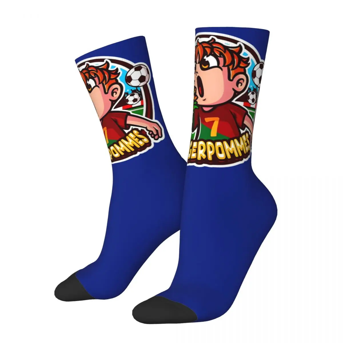 

Fashion Burgerpommes ICrimax 2024 New Songs Design Theme Cozy Crew Socks All Seasons Cartoon Comfortable Crew Socks Breathable