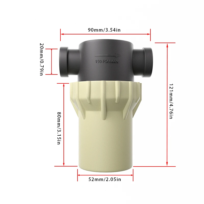 1/2 Inch Internal Thread Filter, 20 Water Pipes, 304 Stainless Steel Filter, Pre Filter, Tap Water Pipe Filter, Pressure and Exp