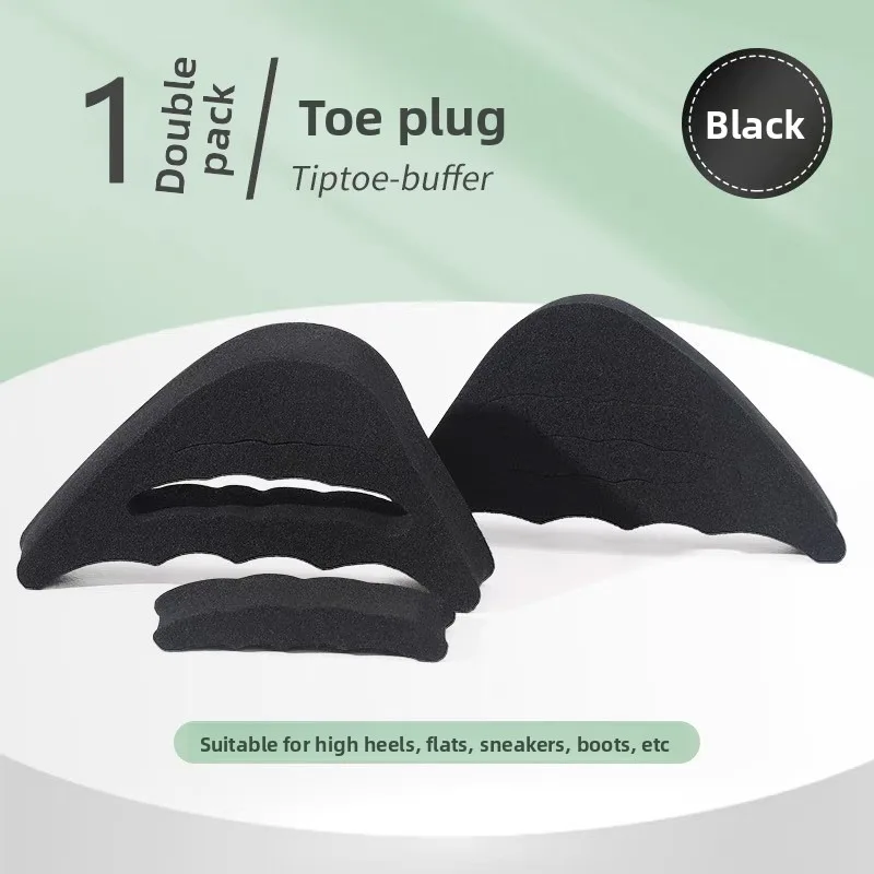 Unisex Reusable Soft Sponge Toe Plug Adjustable Big Foot Shoe Filler Half Insoles 1/2 Pair Shoe Toe Inserts