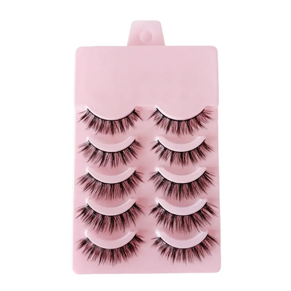 5/10 Pairs Soft 3D Mink Lashes Dramatic Fluffy False Eyelash Extension Natural Look Russian Curly Wispy Fake Cilios Makeup