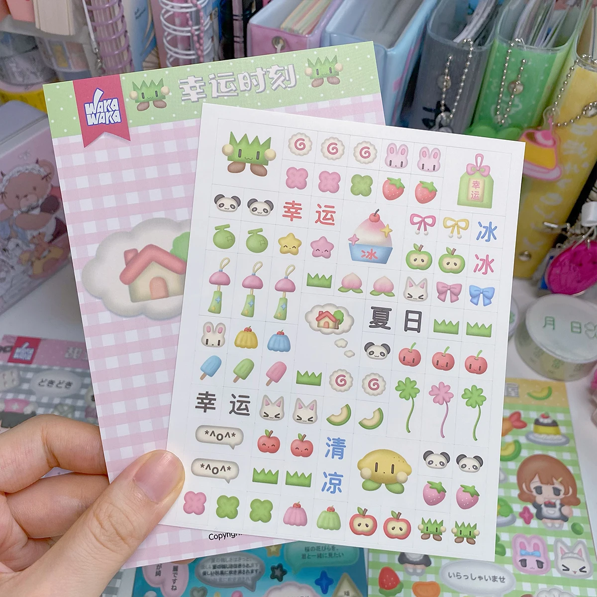 Kawaii Sticker Scrapbook Stationery Decorative Material Sticker Cute Decal Stickers for Journal Planner DIY Phone Laptop