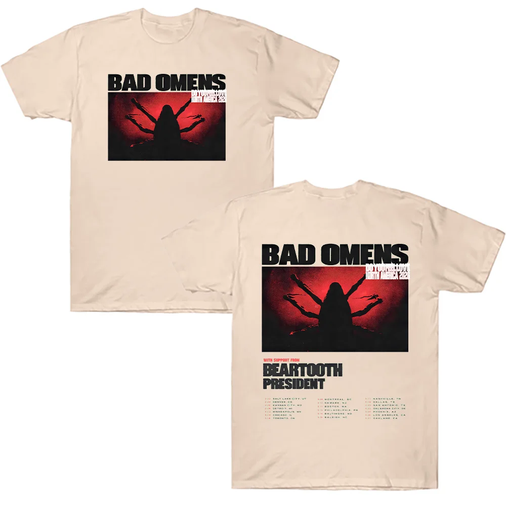 هل تشعر بالحب جولة 2026 تي شيرت سيئة البشائر الفرقة تي شيرت الرجال النساء موضة الهيب هوب الشارع الشهير ملابس قصيرة الأكمام تي شيرتات قطن #4