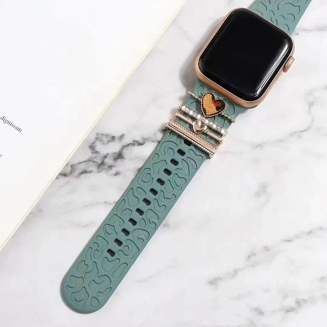 Anel de decoração para apple/samsung/huawei/amazfit/garmin relógio inteligente metal diamante encantos decorativos bandas de silicone acessórios