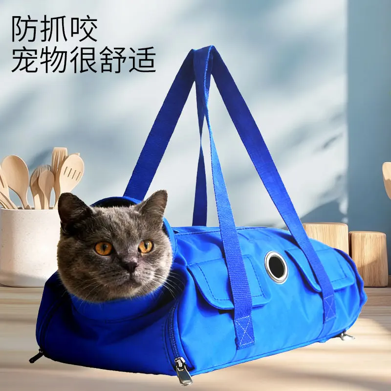 Mochila transporte plegable para gato, bandolera de viaje exterior - imagen 4