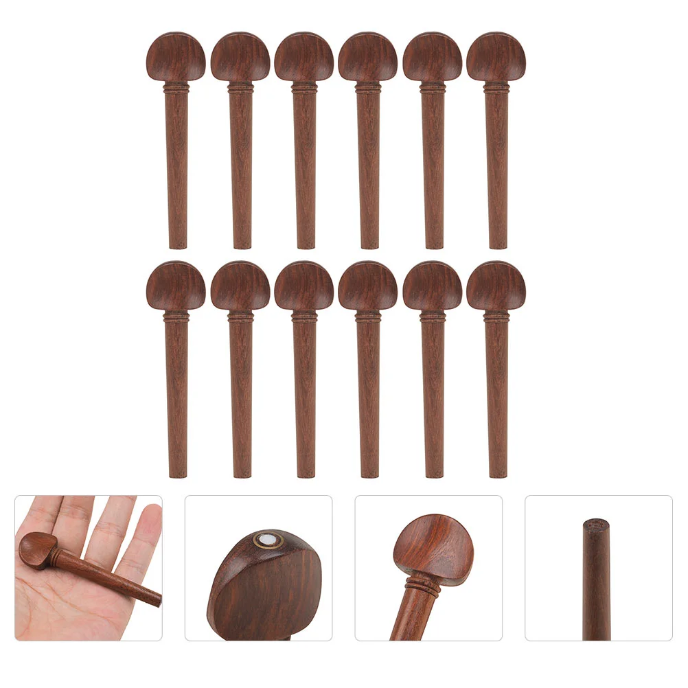 

12pcs Professional Oud Tuning Pegs Oud Part Tuning Pegs Oud Accessories (Brown) Tuning Pegs String Instrument Accessori