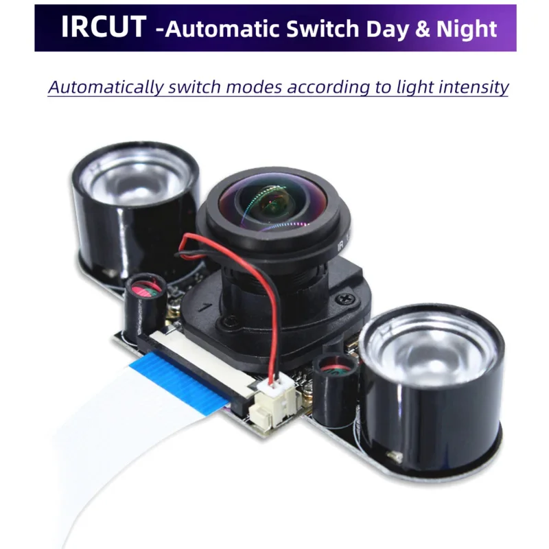 Raspberry Pi 4 IR-CUT Camera Nachtzicht Focale Verstelbare 5mp Fish Eye Auto Schakelaar Dag-Nacht Voor Raspberry Pi 3 Mode B/4b