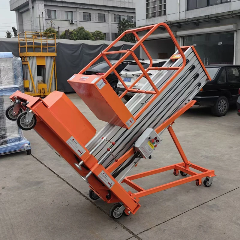 

8m Hydraulic single mast aluminum alloy aerial working platform lift