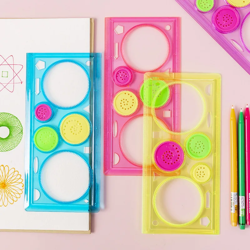 

1 Pc Spirograph Geometric Ruler Drafting Tools Stationery for Students Drawing Set Learning Art Sets Creative Gift for Children