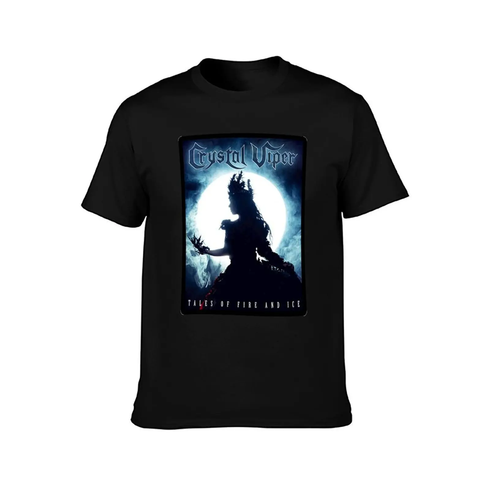 CRYSTAL VIPER MUSIC ARTWORK Sticker T-Shirt Soft Touch Basic Cotton T-Shirt