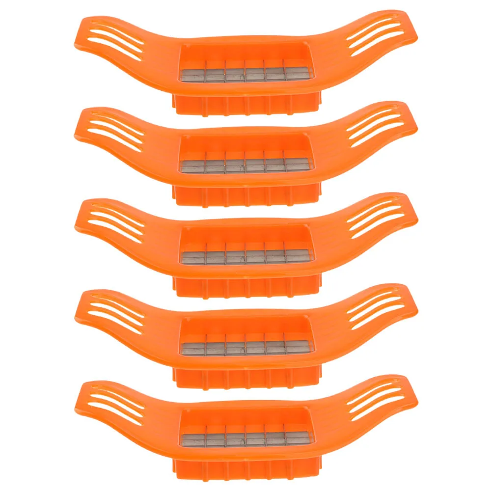

5Pcs Potato Cutter French Fry Chipper Stainless Steel Vegetable Slicer Manual Fry Maker Kitchen Tool Vegetable Stripe Cutter